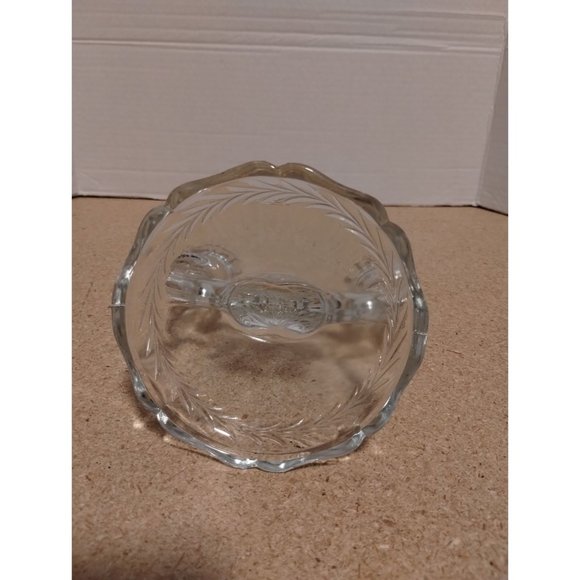 Jeanette Sunburst Clear Pressed Glass Double Candle Holder - Picture 6 of 6